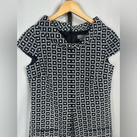 Eccoci  patterned designer black and white dress w/ pockets. - Picture 2 of 7